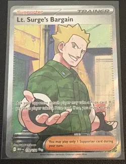 Pokemon TCG Lt. Surge's Bargain 170/132 Mega Evolution NM - Image 1