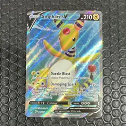 Ampharos V Full Art Ultra Rare Holo 171/185 Vivid Voltage English Pokemon NM - Image 1