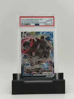 Pokemon SWSH103 Blastoise VMAX Battle Box Black Star Promo Card PSA 10 Holo - Image 1
