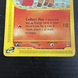 Vulpix 116/147 Common Aquapolis Pokemon Card MP - Image 2