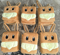 6 x *New* Lot Eevee Plush Deck Box Card Holder Storage Case Prismatic Evolutions - Image 1