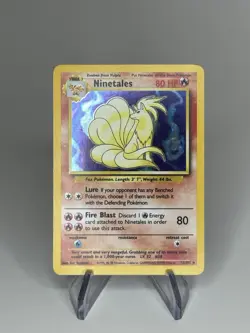 Pokemon TCG Ninetales Base Set Holo Unlimited Rare Card 12/102 LP/NM Condition - Image 1