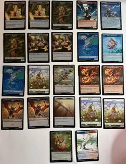 MTG Bloomburrow 22 Card Token Lot Rabbit Food Treasure Fish Otter - Image 1