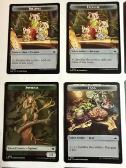 MTG Bloomburrow 22 Card Token Lot Rabbit Food Treasure Fish Otter - Image 2