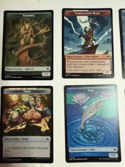 MTG Bloomburrow 22 Card Token Lot Rabbit Food Treasure Fish Otter - Image 3