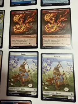 MTG Bloomburrow 22 Card Token Lot Rabbit Food Treasure Fish Otter - Image 5