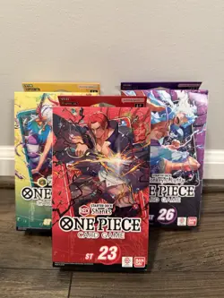 Bandai One Piece Card Game Starter Deck Lot ST-23 Shanks ST-26 Luffy ST-28 - Image 4
