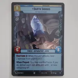 Star Wars Unlimited Darth Sidious Unit Card 541 The Phantom Menace FFG English - Image 1