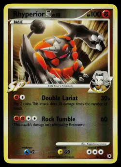 Pokemon Card - Rhyperior E4 Rising Rivals 32/111 Rare Reverse Holo - Image 1