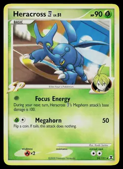 Pokemon Card - Heracross E4 Rising Rivals 24/111 Rare - Image 1