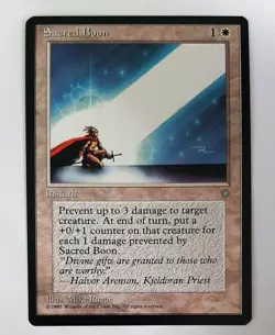 ►SACRED BOON ►ICE AGE 1995 EISZEIT ►NM ►WHITE ►MAGIC THE GATHERING ►MTG - Image 1