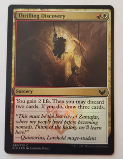 1x Thrilling Discovery FOIL Strixhaven MTG Magic the Gathering NM - Image 1