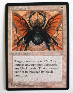 ►BLACK SCARAB ►ICE AGE 1995 ►NM ►WHITE ►MAGIC THE GATHERING ►MTG ►SKARABAUS - Image 1