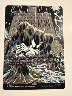 Reanimate Borderless MTG Marvel Spider-man iconic cover#32; NP - Image 1