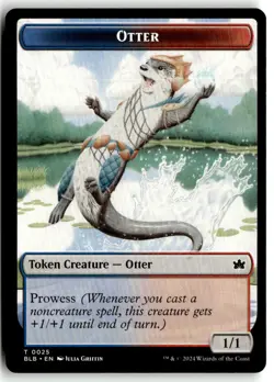 Otter Token Lightly Played 25 Bloomburrow Magic: The Gathering - Image 1