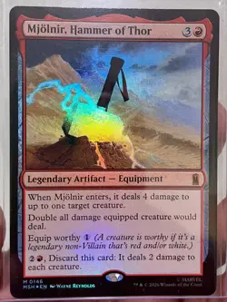 Mjolnir, Hammer of Thor Marvel Super Heroes Foil M0146 MTG - Image 1