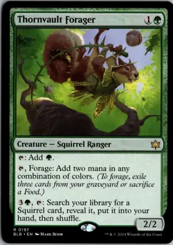 Thornvault Forager 197 Rare Bloomburrow Magic: The Gathering Lightly Played - Image 1
