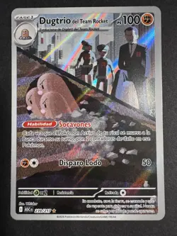 Team Rocket's Dugtrio 239/217 Illustration Rare Spanish Ascended Heroes Pokemon - Image 1