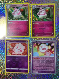 Pokemon TCG: Reverse Holo 067/198 & 089/167 Swirlix; XY Holo 95/146 Slurpuff - Image 1