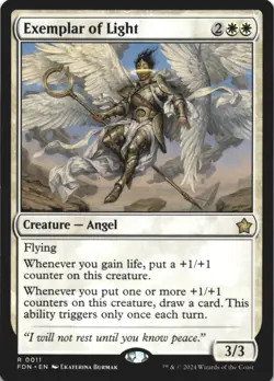 MTG Exemplar of Light Normal NM Foundations Magic 11 - Image 1
