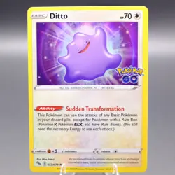 Ditto 053/078 Holo Rare Pokemon GO Pokemon TCG NM - Image 1