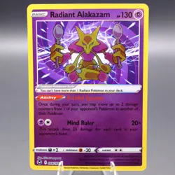 Radiant Alakazam 059/195 Radiant Rare SWSH12: Silver Tempest Pokemon TCG NM - Image 1