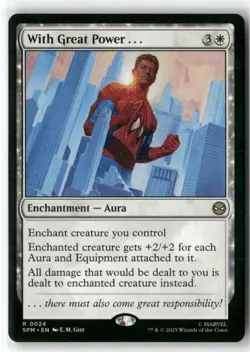 With Great Power MTG Magic Spiderman NM - Image 1