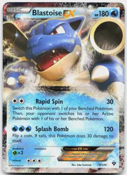 Blastoise EX 29/146 Holo EX Rare XY Pokemon Lightly Played - Image 1