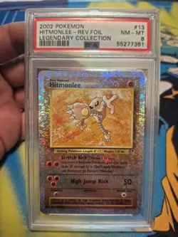 2002 Pokemon Legendary Collection Reverse Holo Hitmonlee 13/110 PSA 8 NM-MT - Image 1