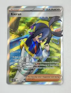 Pokemon TCG Kieran Trainer 206/167 Sv06 Twilight Masquerade Ultra Rare Holo EN - Image 1