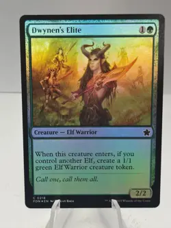 x1 Dwynen's Elite FDN Foundations MTG 218 FOIL COMMON M/NM 1x - Image 1