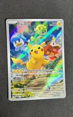 2023 Pokemon SVP Black Star Promo 027 Pikachu Holo NM - Image 1
