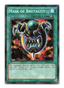 Mask of Brutality - BP03-EN137 1st Edition Shatterfoil Rare - YuGiOh-LP - Image 1