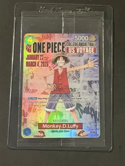 Monkey D. Luffy One Piece US Voyage College Basketball Promo P-055 Card - Image 1