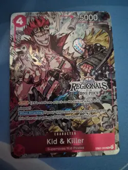 • Kid & Killer • EB01-003 Full Art Foil Offline Regional Stamp One Piece TCG NM - Image 1