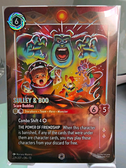 Disney Lorcana Sulley & Boo Scare Buddies Set 13 Enchanted Foil 229/207 - Image 1