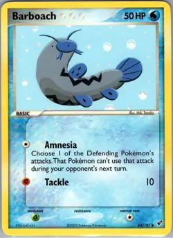Barboach 54/107 Non Holo Deoxys - Pokemon Card - NM - Image 1