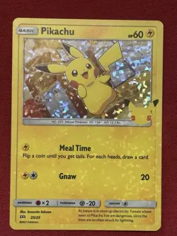 Pokemon Pikachu TCG 25th Anniversary McDonald’s Holo Card 25/25 Promo 2021 LP - Image 1