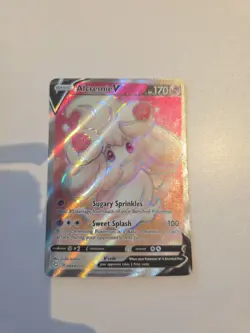 Pokemon Alcremie V TCG Full Art Ultra Rare Holo Card 064/072 Shining Fates MINT - Image 1