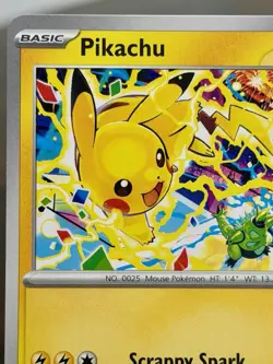 Pikachu 225 SV: Scarlet & Violet Black Star Promo Pokemon Card LP/NM - Image 2