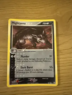 Mightyena - 18/108 - Holo Rare EX Power Keepers - Pokemon Card - - Image 1
