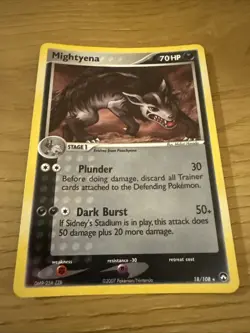 Mightyena - 18/108 - Holo Rare EX Power Keepers - Pokemon Card - - Image 2