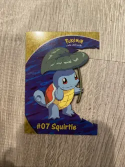 Pokemon Topps 2000 TV Animation Series 2 Clear Card #PC4 07 Squirtle - Image 1