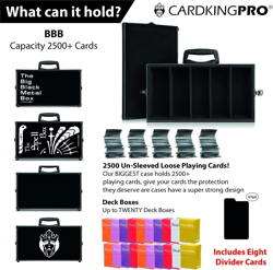 CARDKINGPRO Text | BBB | 2500 Sports Pokemon TCG Game Card Storage Case Black - Image 3