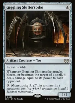 Giggling Skitterspike MTG Commander: Duskmourn: House of Horror 39 R NM - Image 1