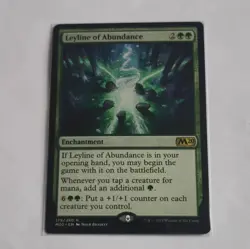 MTG Leyline of Abundance Regular, English Core Set 2020 179 Rare Green Ench - Image 1