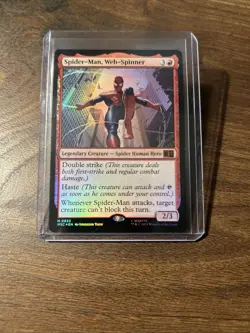 Spider-Man, Web-Spinner (FOIL) 832 Commander: Marvel Super Heroes MTG NM - Image 1