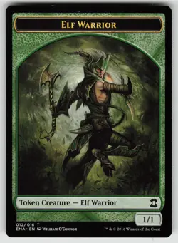 Elf Warrior Token 12 Token Eternal Masters Magic: The Gathering Near Mint - Image 1