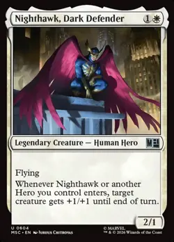 Nighthawk, Dark Defender Marvel Super Heroes Commander #604 Magic TCG - Image 1