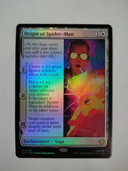 Origin of Spider-Man 9 R Marvel's Spider-Man Magic: The Gathering Foil Near Mint - Image 1
